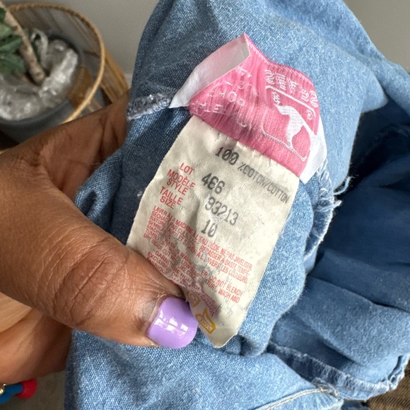 Vintage Blue Denim Jumpsuit with Plaid Bib - Picture 4 of 4